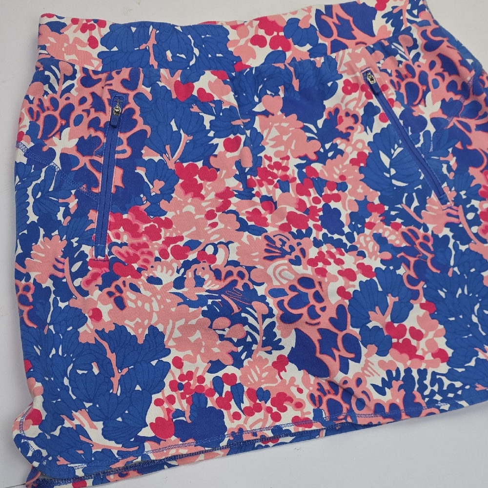 T by Talbots Blue and Pink Floral Skorts Sz M Petite